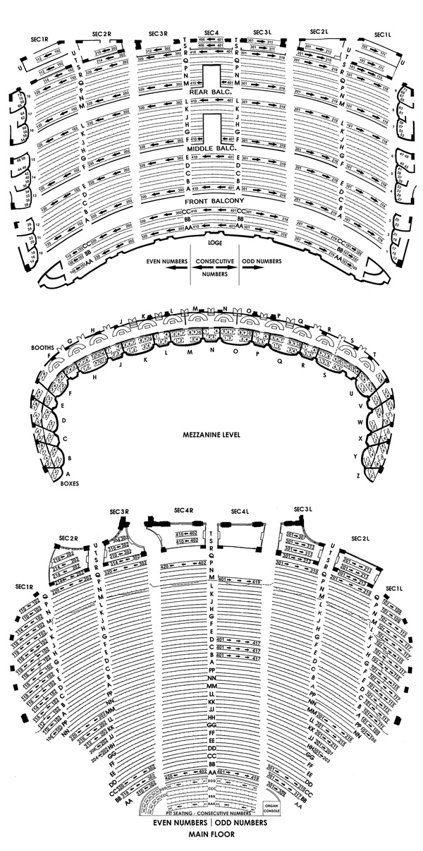Seating Chart Bank Theater Chicago