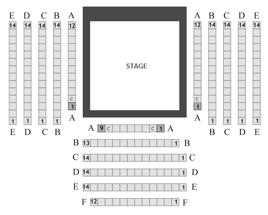 Greenhouse Theater Upstairs Mainstage Seating Chart