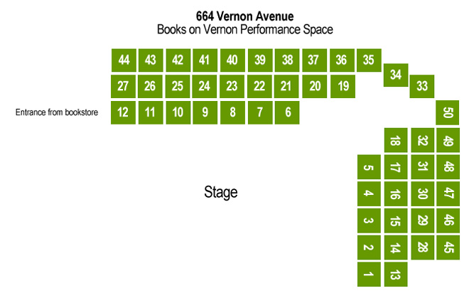 664 Vernon Avenue Seating Chart (Books On Vernon)